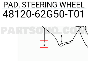 Suzuki 4812062G50T01 PAD, STEERING WHEEL