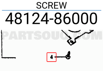 Suzuki 4812486000 SCREW