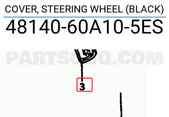 Suzuki 4814060A105ES COVER, STEERING WHEEL (BLACK)