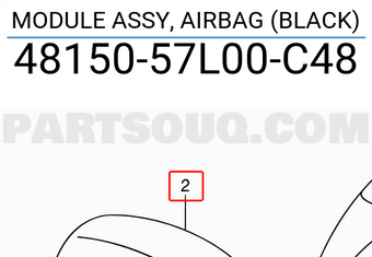 Suzuki 4815057L00C48 MODULE ASSY, AIRBAG (BLACK)