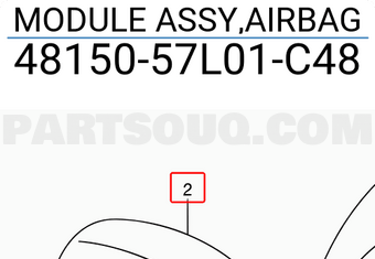 Suzuki 4815057L01C48 MODULE ASSY,AIRBAG