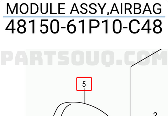 Suzuki 4815061P10C48 MODULE ASSY,AIRBAG