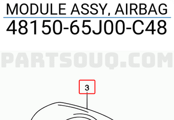 Suzuki 4815065J00C48 MODULE ASSY, AIRBAG