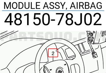 Suzuki 4815078J02 MODULE ASSY, AIRBAG
