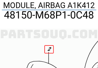 Suzuki 48150M68P10C48 MODULE, AIRBAG A1K412