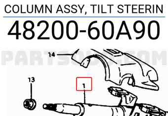 Suzuki 4820060A90 COLUMN ASSY, TILT STEERIN