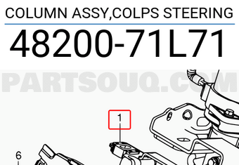 Suzuki 4820071L71 COLUMN ASSY,COLPS STEERING