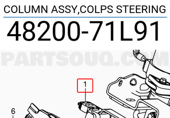 Suzuki 4820071L91 COLUMN ASSY,COLPS STEERING