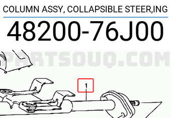 Suzuki 4820076J00 COLUMN ASSY, COLLAPSIBLE STEER,ING