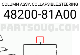 Suzuki 4820081A00 COLUMN ASSY, COLLAPSIBLE,STEERING