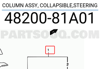 Suzuki 4820081A01 COLUMN ASSY, COLLAPSIBLE,STEERING