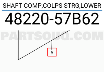 Suzuki 4822057B62 SHAFT COMP,COLPS STRG,LOWER
