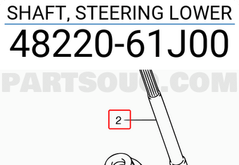 Suzuki 4822061J00 SHAFT, STEERING LOWER