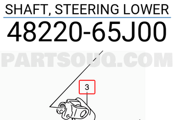 Suzuki 4822065J00 SHAFT, STEERING LOWER