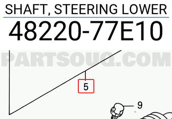 Suzuki 4822077E10 SHAFT, STEERING LOWER