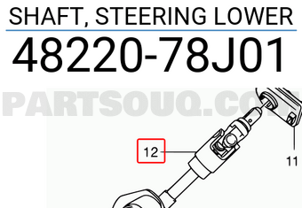 Suzuki 4822078J01 SHAFT, STEERING LOWER