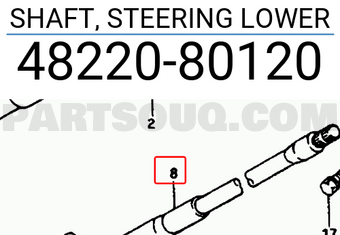 Suzuki 4822080120 SHAFT, STEERING LOWER