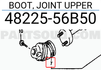 Suzuki 4822556B50 BOOT, JOINT UPPER