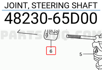 Suzuki 4823065D00 JOINT, STEERING SHAFT