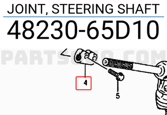 Suzuki 4823065D10 JOINT, STEERING SHAFT