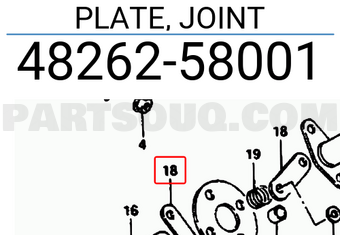Suzuki 4826258001 PLATE, JOINT