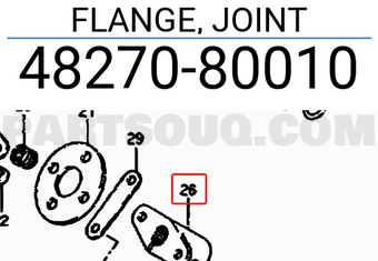 Suzuki 4827080010 FLANGE, JOINT