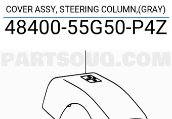 Suzuki 4840055G50P4Z COVER ASSY, STEERING COLUMN,(GRAY)