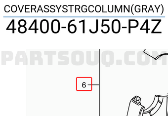 Suzuki 4840061J50P4Z COVERASSYSTRGCOLUMN(GRAY)
