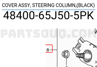 Suzuki 4840065J505PK COVER ASSY, STEERING COLUMN,(BLACK)