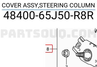 Suzuki 4840065J50R8R COVER ASSY,STEERING COLUMN
