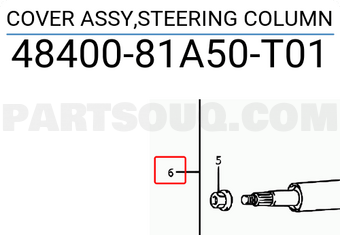 Suzuki 4840081A50T01 COVER ASSY,STEERING COLUMN