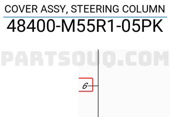 Suzuki 48400M55R105PK COVER ASSY, STEERING COLUMN