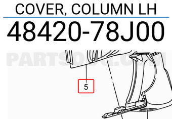 Suzuki 4842078J00 COVER, COLUMN LH