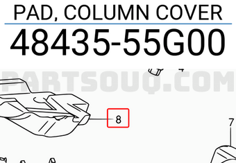 Suzuki 4843555G00 PAD, COLUMN COVER