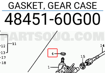 Suzuki 4845160G00 GASKET, GEAR CASE