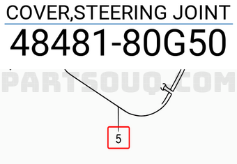 Suzuki 4848180G50 COVER,STEERING JOINT