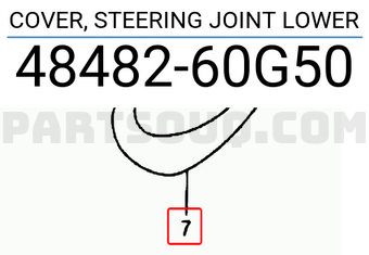 Suzuki 4848260G50 COVER, STEERING JOINT LOWER