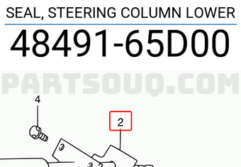 Suzuki 4849165D00 SEAL, STEERING COLUMN LOWER