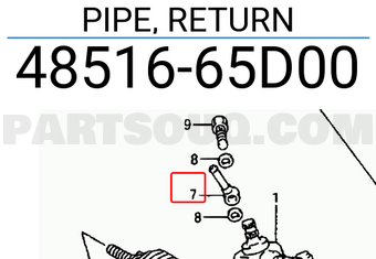 Suzuki 4851665D00 PIPE, RETURN