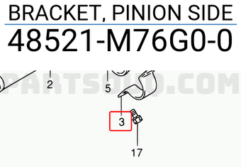 Suzuki 48521M76G00 BRACKET, PINION SIDE