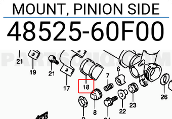 Suzuki 4852560F00 MOUNT, PINION SIDE