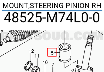 Suzuki 48525M74L00 MOUNT,STEERING PINION RH