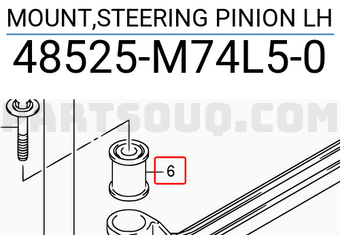Suzuki 48525M74L50 MOUNT,STEERING PINION LH