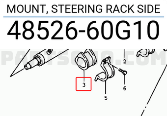 Suzuki 4852660G10 MOUNT, STEERING RACK SIDE