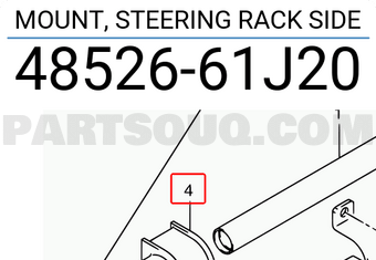 Suzuki 4852661J20 MOUNT, STEERING RACK SIDE