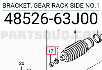 Suzuki 4852663J00 BRACKET, GEAR RACK SIDE NO.1