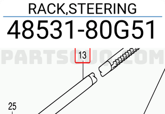 Suzuki 4853180G51 RACK,STEERING