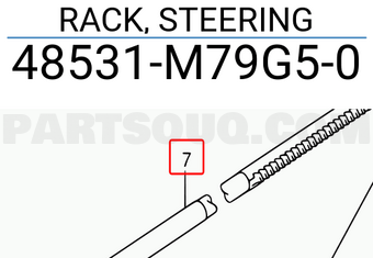 Suzuki 48531M79G50 RACK, STEERING