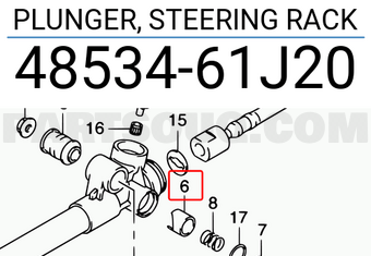Suzuki 4853461J20 PLUNGER, STEERING RACK