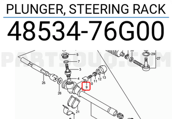Suzuki 4853476G00 PLUNGER, STEERING RACK